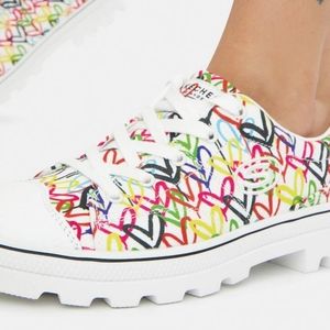 👣SKECHERS X JGOLDCROWN Hashtag Love Roadies Sneakers in size 7&8